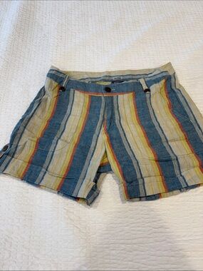 Patagonia Multicolor Striped Women’s Shorts - Hemp/Cotton Blend 
Size 2